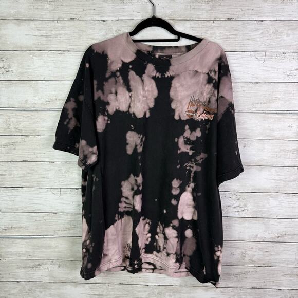 Vintage Custom Bleached Harley Davidson Tee Shirt Size XXL - Picture 1 of 4